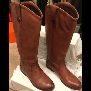 Authentic leather Carlos riding boots.